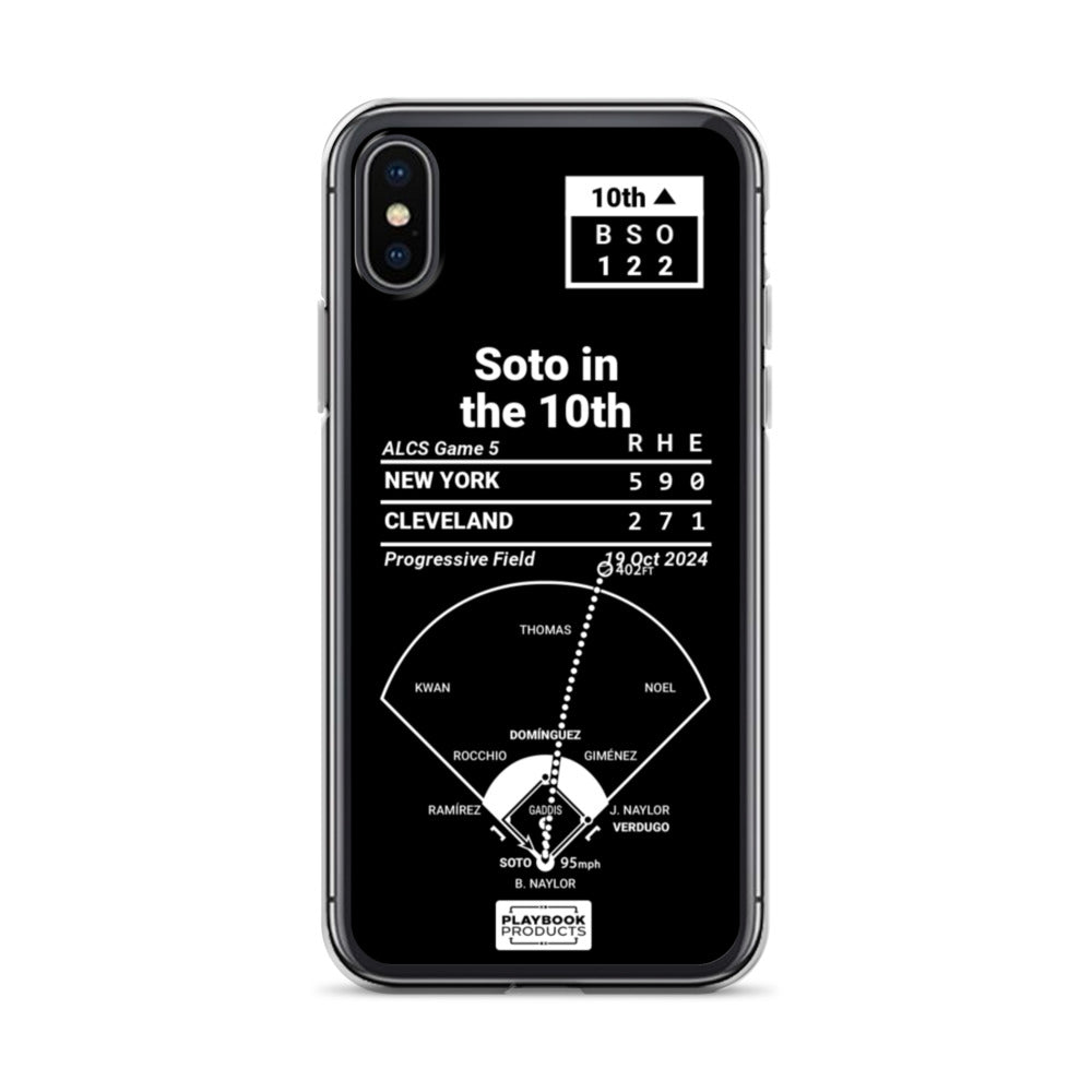 New York Yankees Greatest Plays iPhone Case: Soto in the 10th (2024)