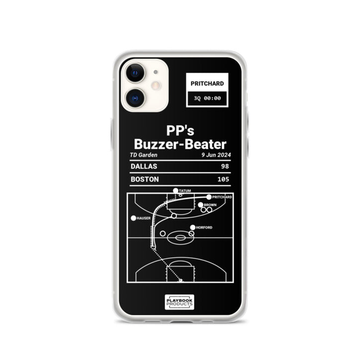 Boston Celtics Greatest Plays iPhone Case: PP's Buzzer-Beater (2024)