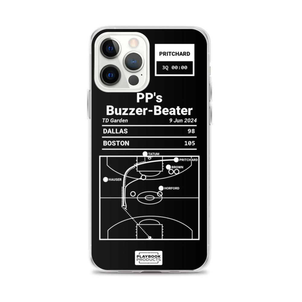 Boston Celtics Greatest Plays iPhone Case: PP's Buzzer-Beater (2024)