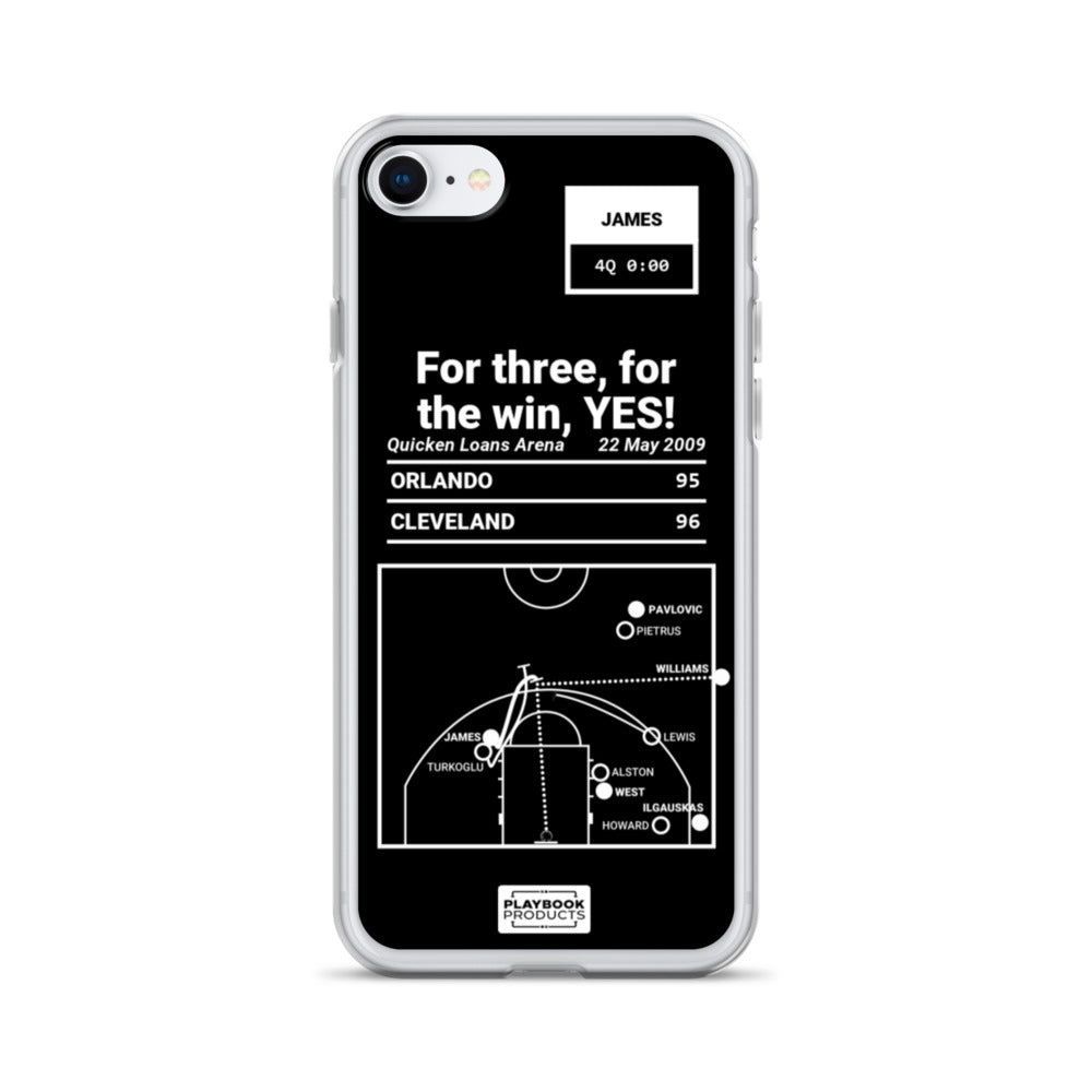 Cleveland Cavaliers Greatest Plays iPhone Case: For three, for the win, YES! (2009)