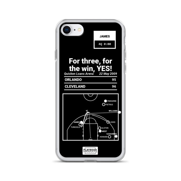 Cleveland Cavaliers Greatest Plays iPhone Case: For three, for the win, YES! (2009)