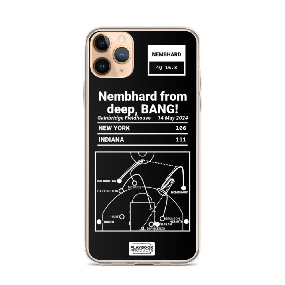 Indiana Pacers Greatest Plays iPhone Case: Nembhard from deep, BANG! (2024)