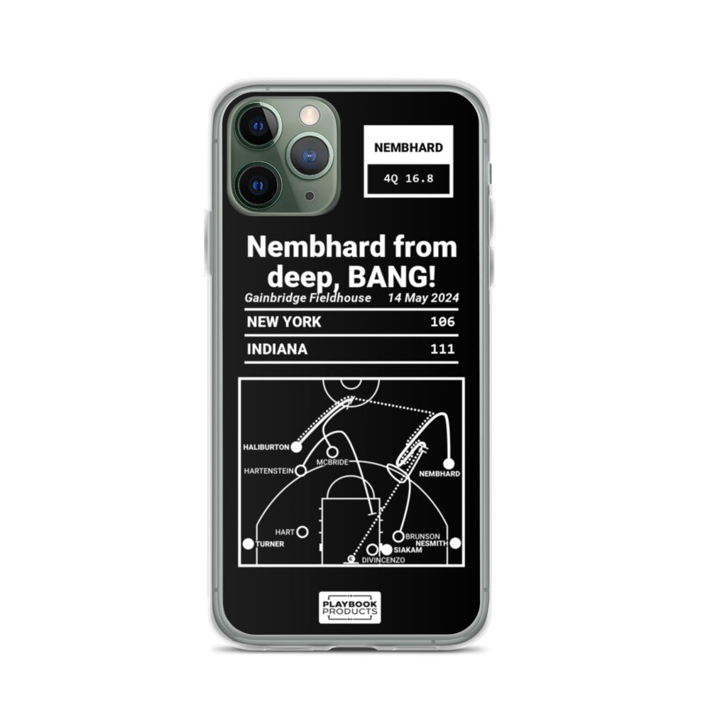 Indiana Pacers Greatest Plays iPhone Case: Nembhard from deep, BANG! (2024)