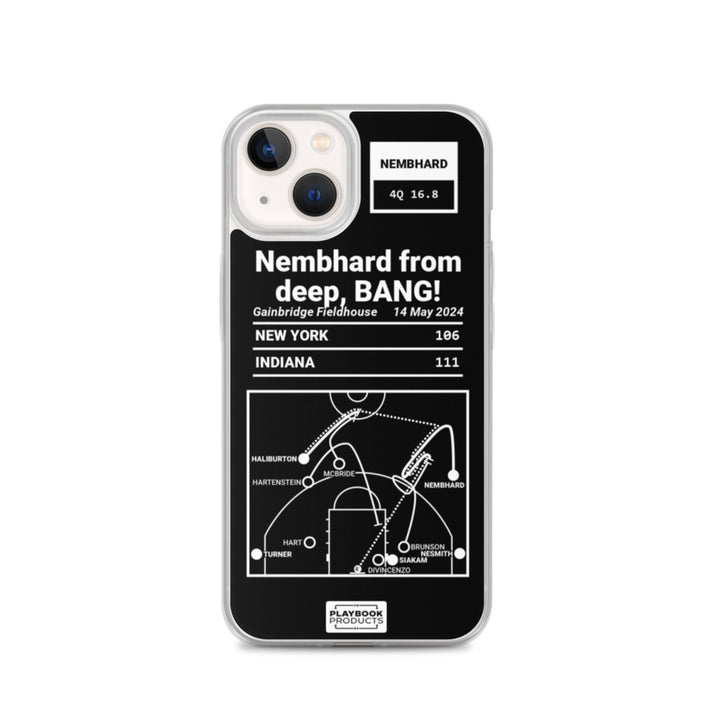 Indiana Pacers Greatest Plays iPhone Case: Nembhard from deep, BANG! (2024)