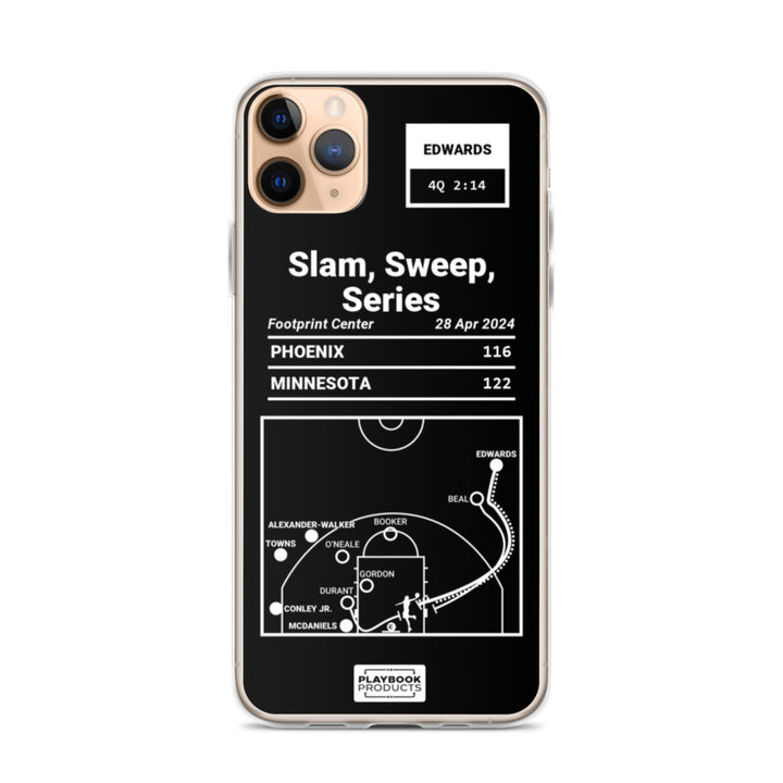 Minnesota Timberwolves Greatest Plays iPhone Case: Slam, Sweep, Series (2024)