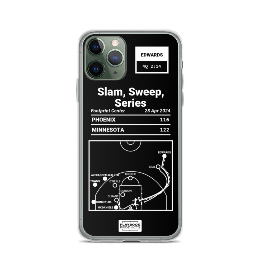 Minnesota Timberwolves Greatest Plays iPhone Case: Slam, Sweep, Series (2024)