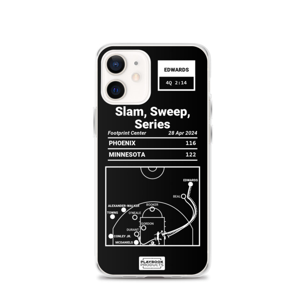 Minnesota Timberwolves Greatest Plays iPhone Case: Slam, Sweep, Series (2024)