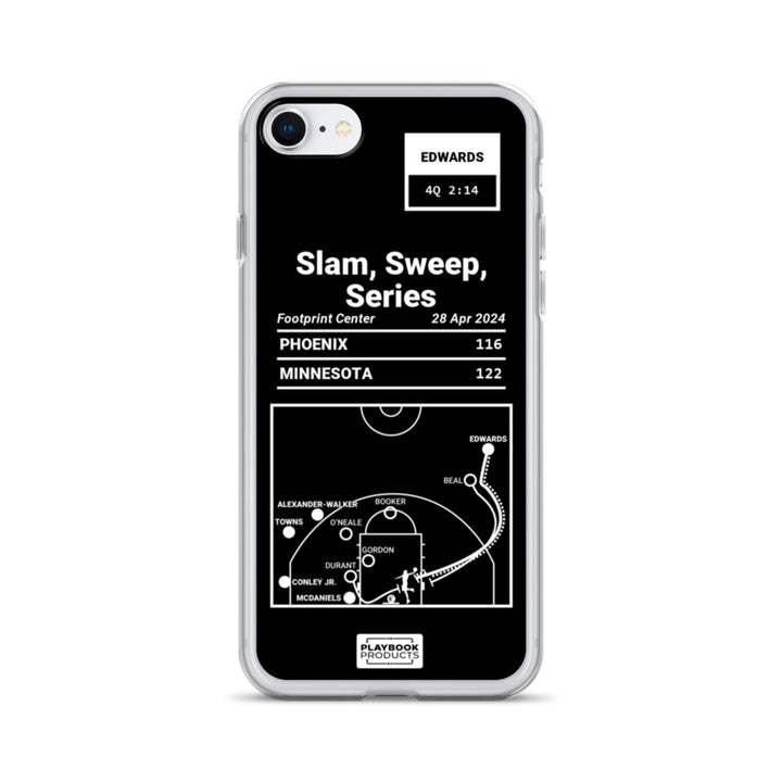 Minnesota Timberwolves Greatest Plays iPhone Case: Slam, Sweep, Series (2024)