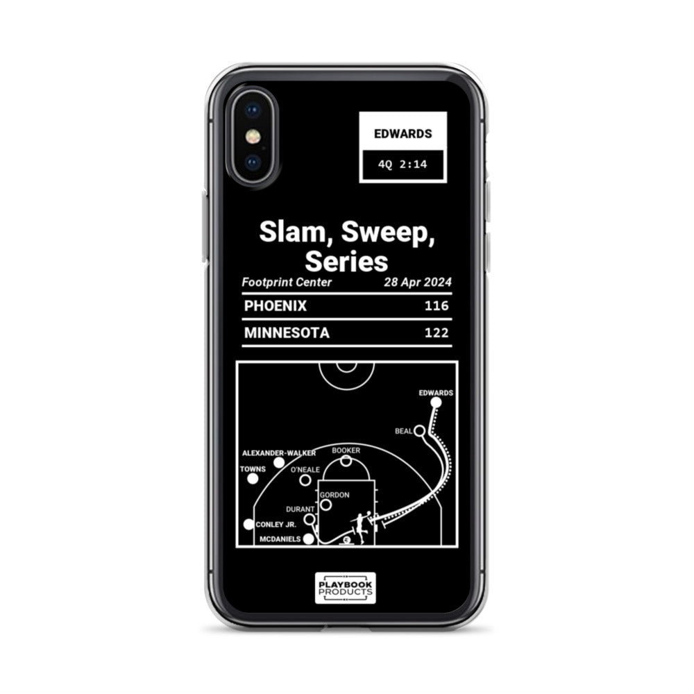 Minnesota Timberwolves Greatest Plays iPhone Case: Slam, Sweep, Series (2024)