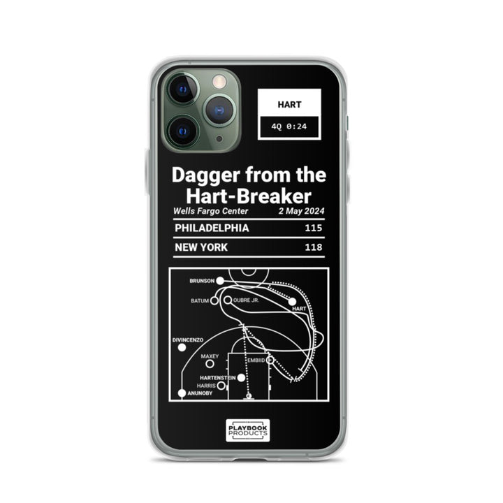 New York Knicks Greatest Plays iPhone Case: Dagger from the Hart-Breaker (2024)