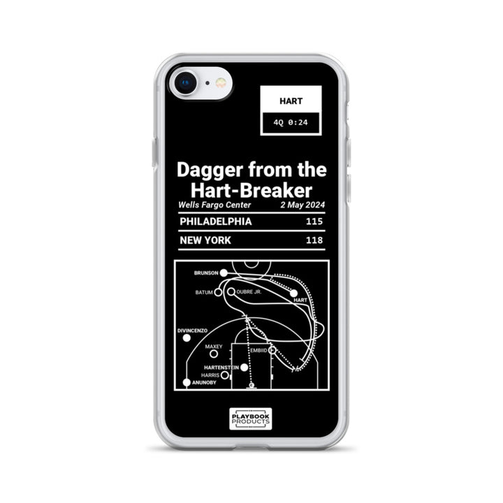 New York Knicks Greatest Plays iPhone Case: Dagger from the Hart-Breaker (2024)