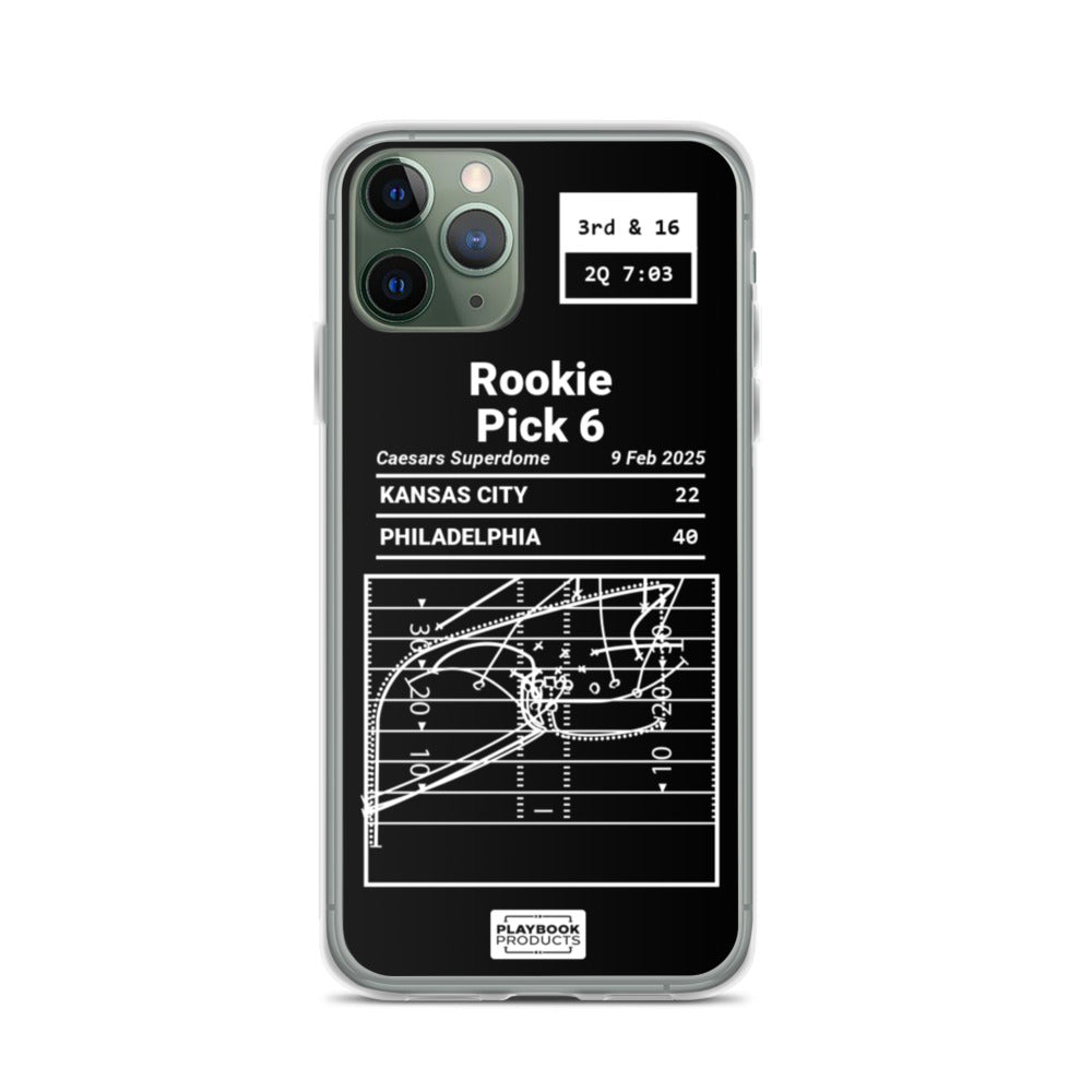 Philadelphia Eagles Greatest Plays iPhone Case: Rookie Pick 6 (2025)