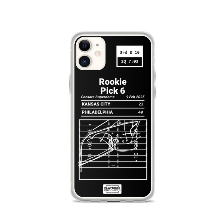 Philadelphia Eagles Greatest Plays iPhone Case: Rookie Pick 6 (2025)