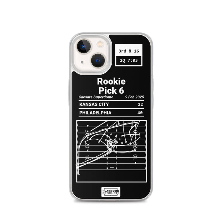 Philadelphia Eagles Greatest Plays iPhone Case: Rookie Pick 6 (2025)