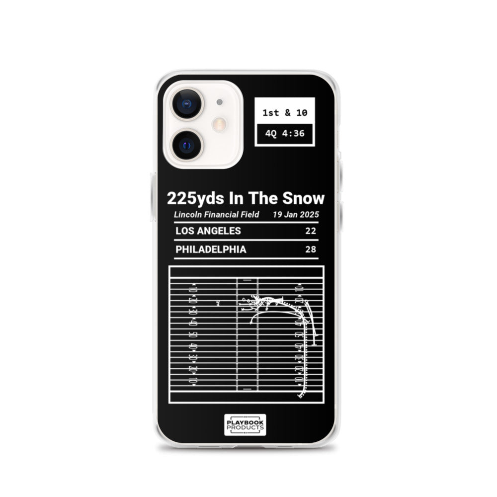 Philadelphia Eagles Greatest Plays iPhone Case: 225yds In The Snow (2025)