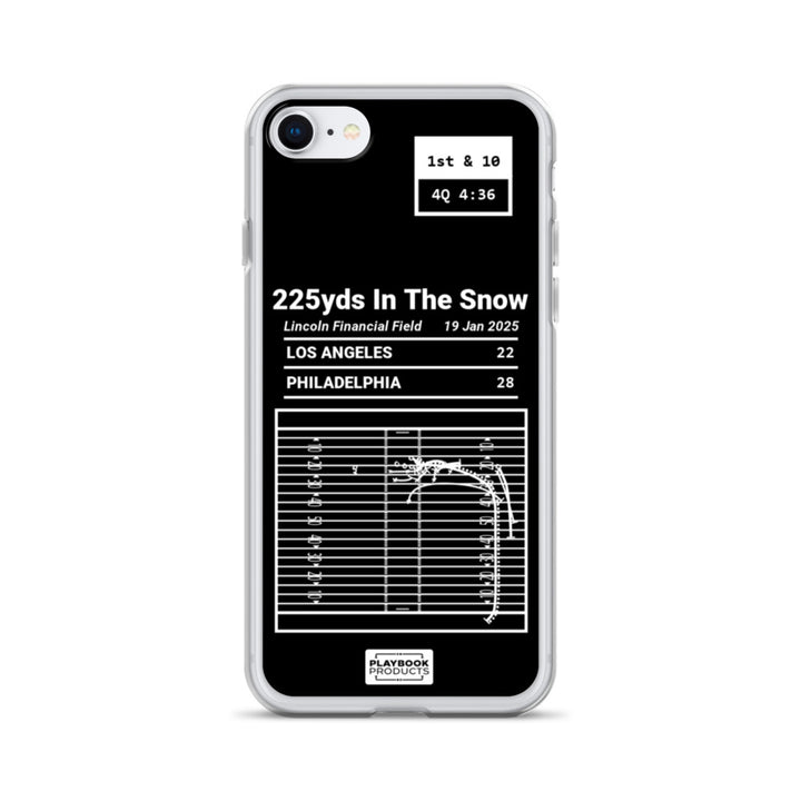 Philadelphia Eagles Greatest Plays iPhone Case: 225yds In The Snow (2025)