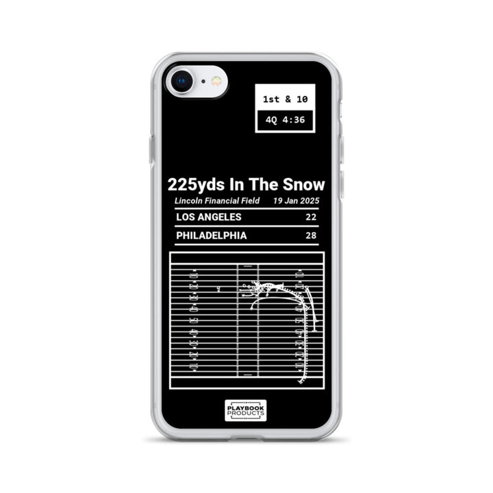 Philadelphia Eagles Greatest Plays iPhone Case: 225yds In The Snow (2025)