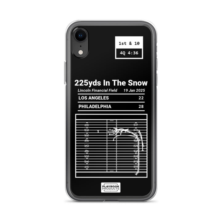 Philadelphia Eagles Greatest Plays iPhone Case: 225yds In The Snow (2025)