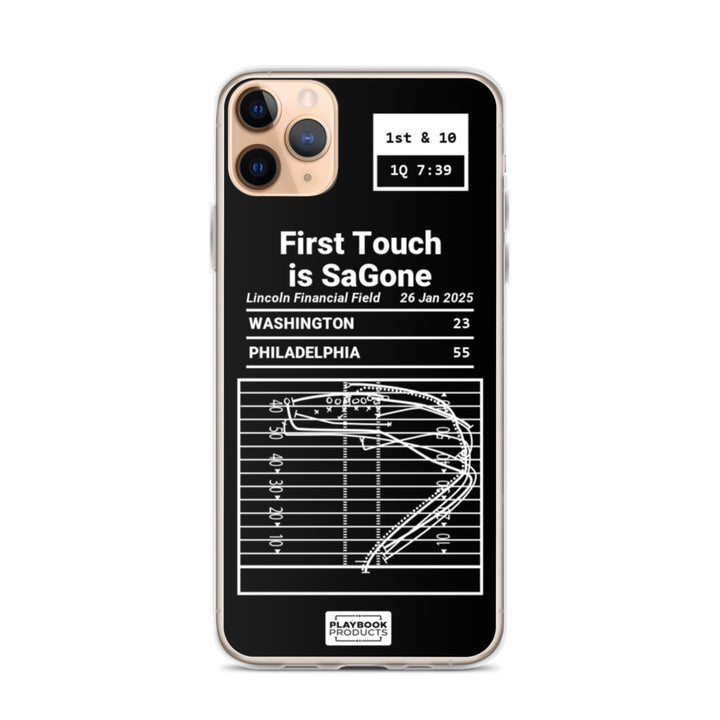 Philadelphia Eagles Greatest Plays iPhone Case: First Touch is SaGone (2025)