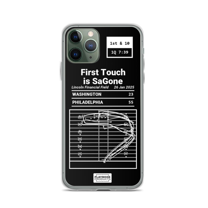 Philadelphia Eagles Greatest Plays iPhone Case: First Touch is SaGone (2025)