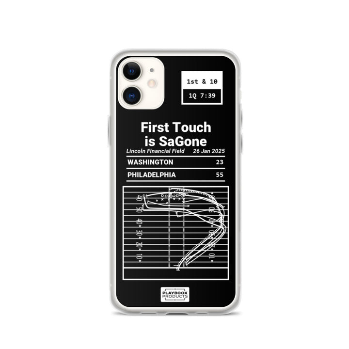 Philadelphia Eagles Greatest Plays iPhone Case: First Touch is SaGone (2025)