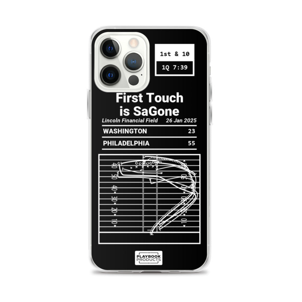 Philadelphia Eagles Greatest Plays iPhone Case: First Touch is SaGone (2025)