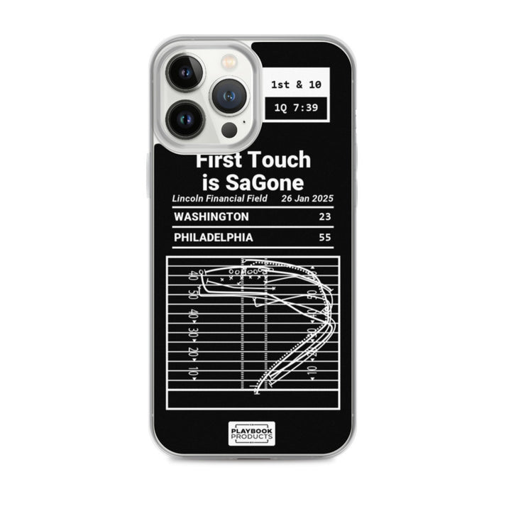 Philadelphia Eagles Greatest Plays iPhone Case: First Touch is SaGone (2025)