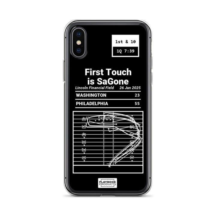 Philadelphia Eagles Greatest Plays iPhone Case: First Touch is SaGone (2025)