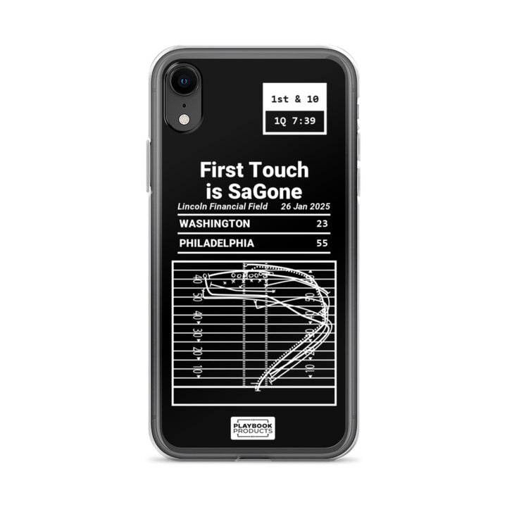 Philadelphia Eagles Greatest Plays iPhone Case: First Touch is SaGone (2025)