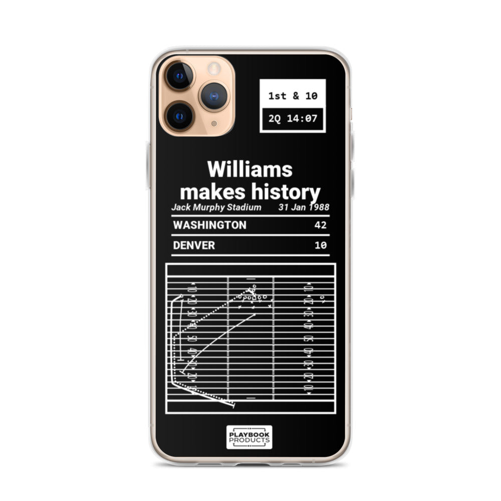 Washington Commanders Greatest Plays iPhone Case: Williams makes history (1988)