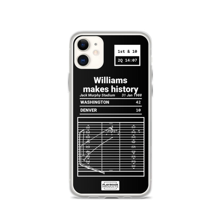 Washington Commanders Greatest Plays iPhone Case: Williams makes history (1988)