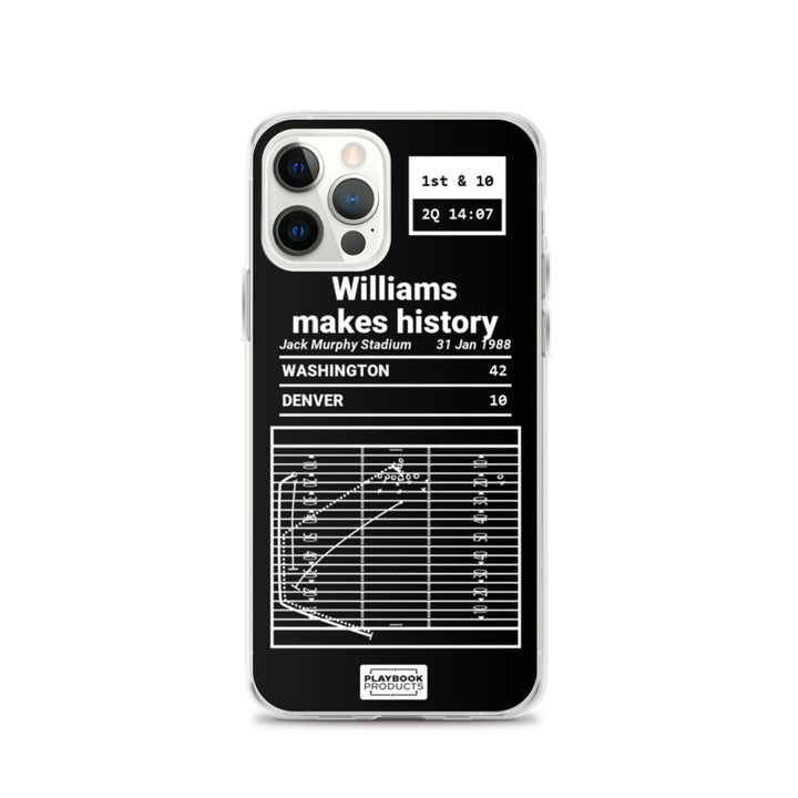 Washington Commanders Greatest Plays iPhone Case: Williams makes history (1988)