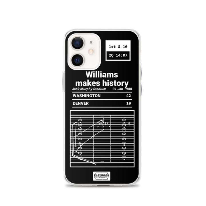 Washington Commanders Greatest Plays iPhone Case: Williams makes history (1988)