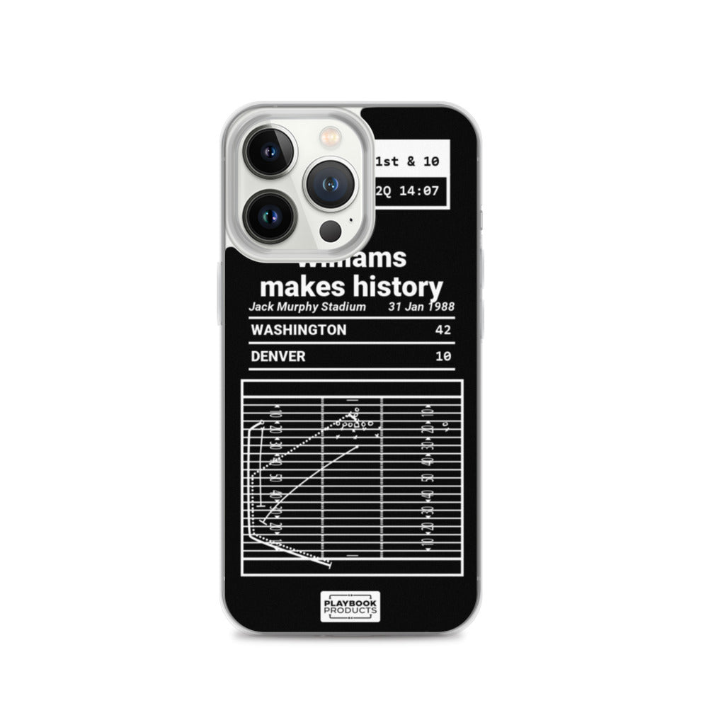 Washington Commanders Greatest Plays iPhone Case: Williams makes history (1988)