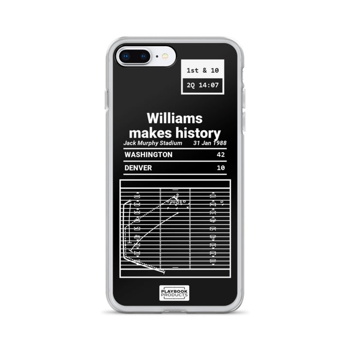 Washington Commanders Greatest Plays iPhone Case: Williams makes history (1988)