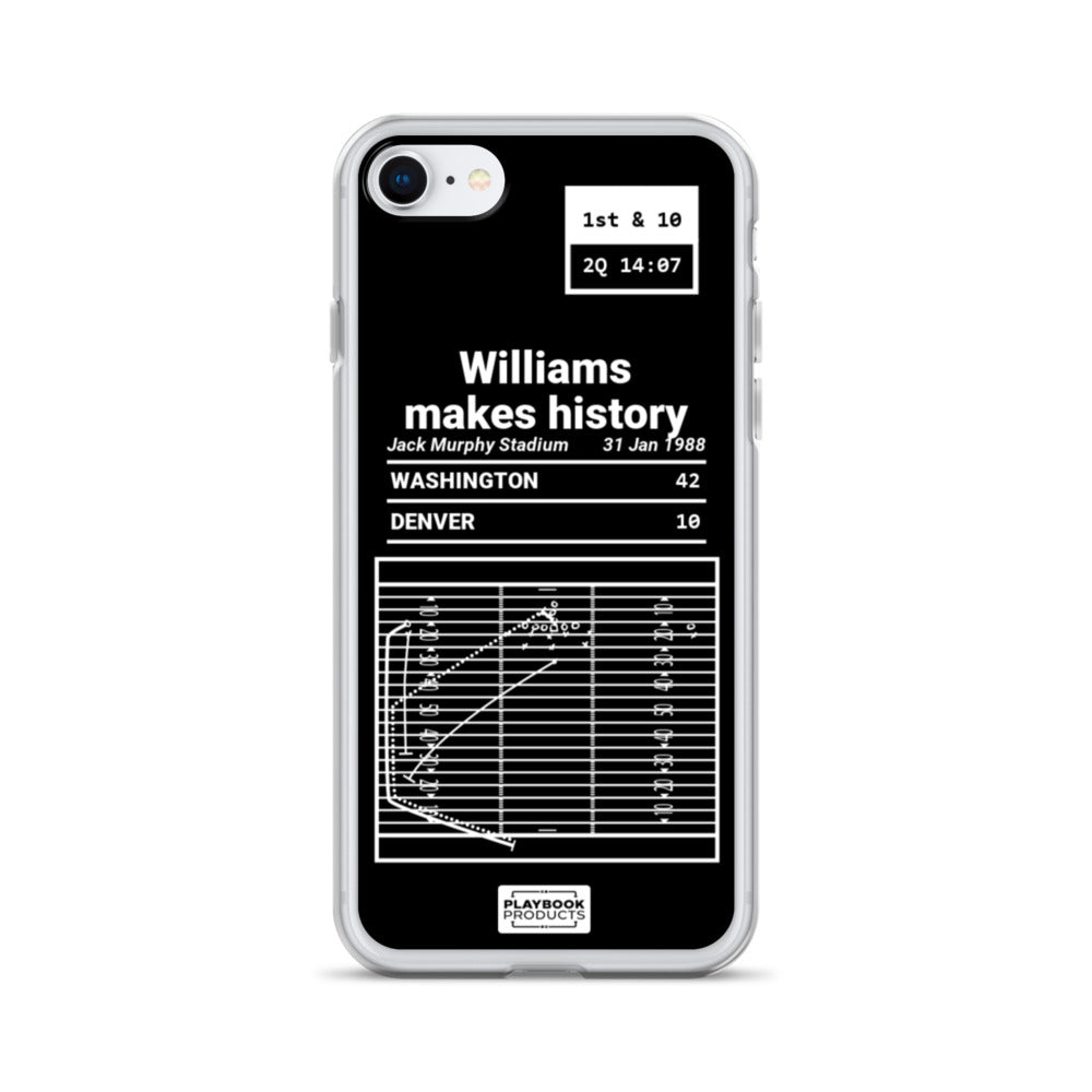 Washington Commanders Greatest Plays iPhone Case: Williams makes history (1988)