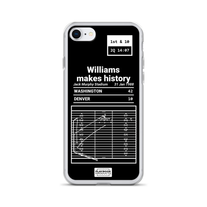 Washington Commanders Greatest Plays iPhone Case: Williams makes history (1988)