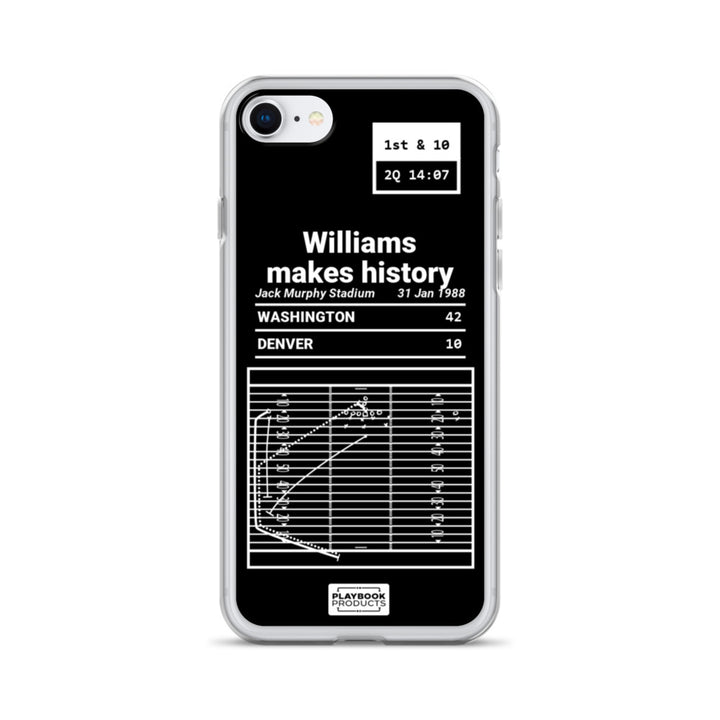 Washington Commanders Greatest Plays iPhone Case: Williams makes history (1988)