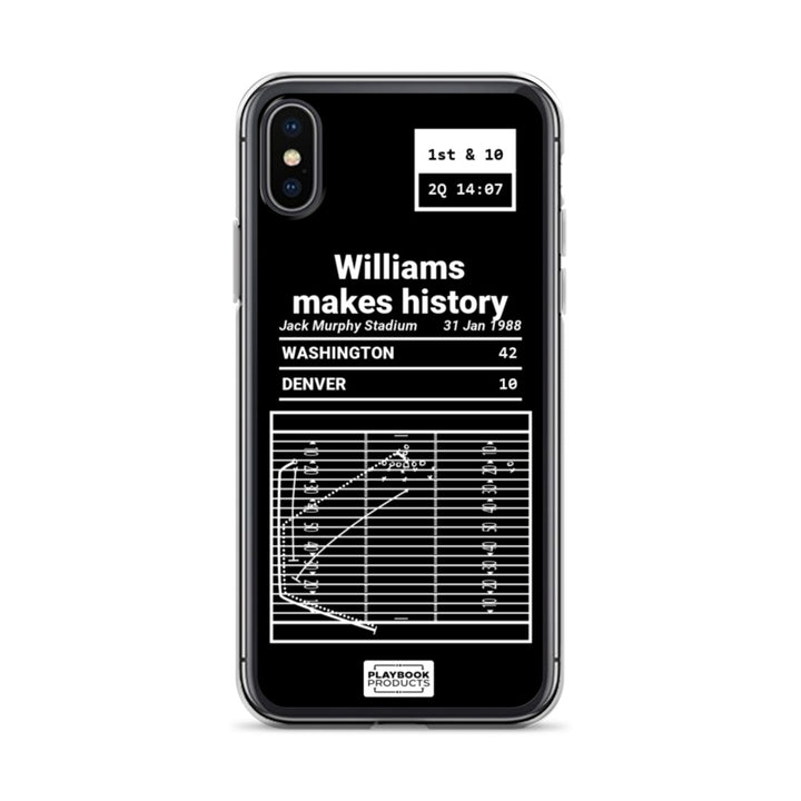 Washington Commanders Greatest Plays iPhone Case: Williams makes history (1988)