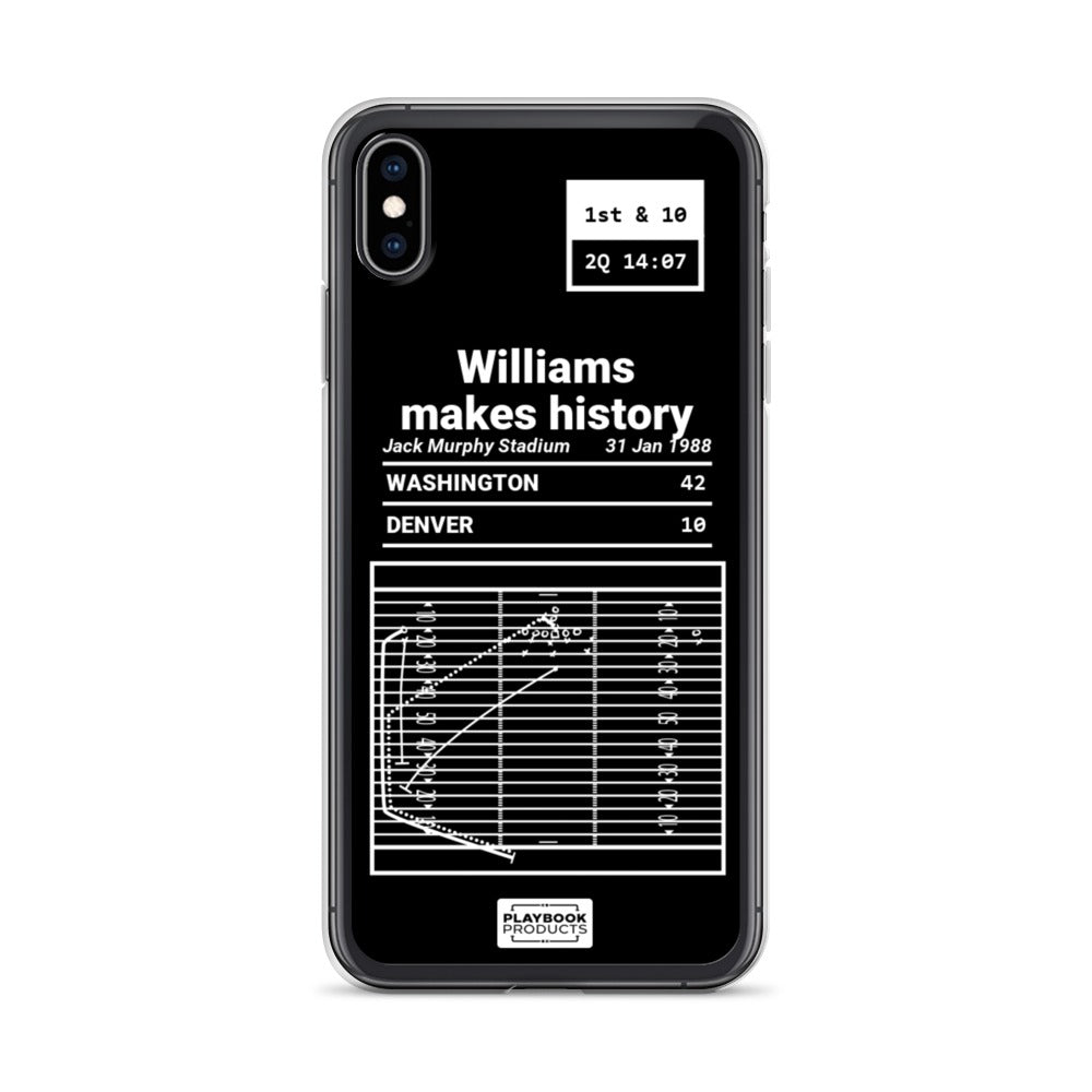 Washington Commanders Greatest Plays iPhone Case: Williams makes history (1988)