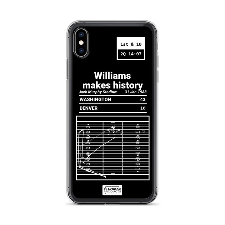 Washington Commanders Greatest Plays iPhone Case: Williams makes history (1988)