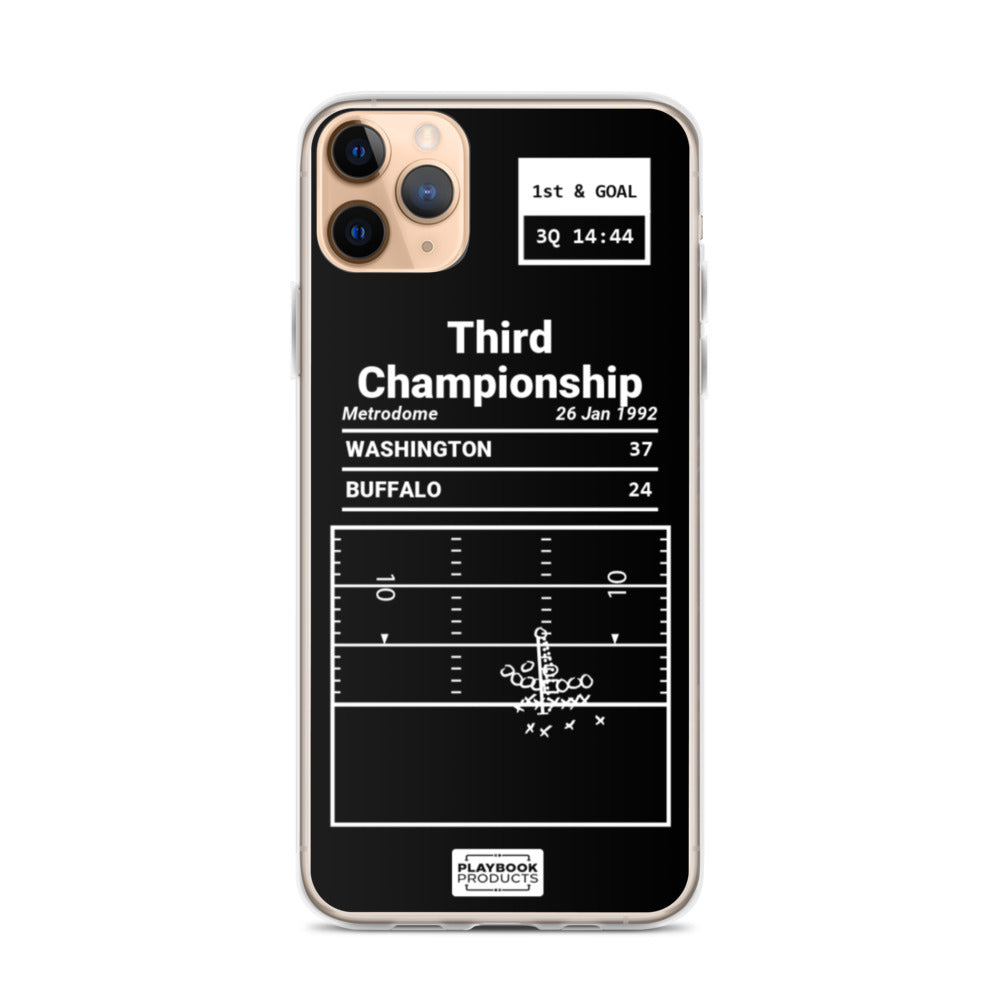 Washington Commanders Greatest Plays iPhone Case: Third Championship (1992)