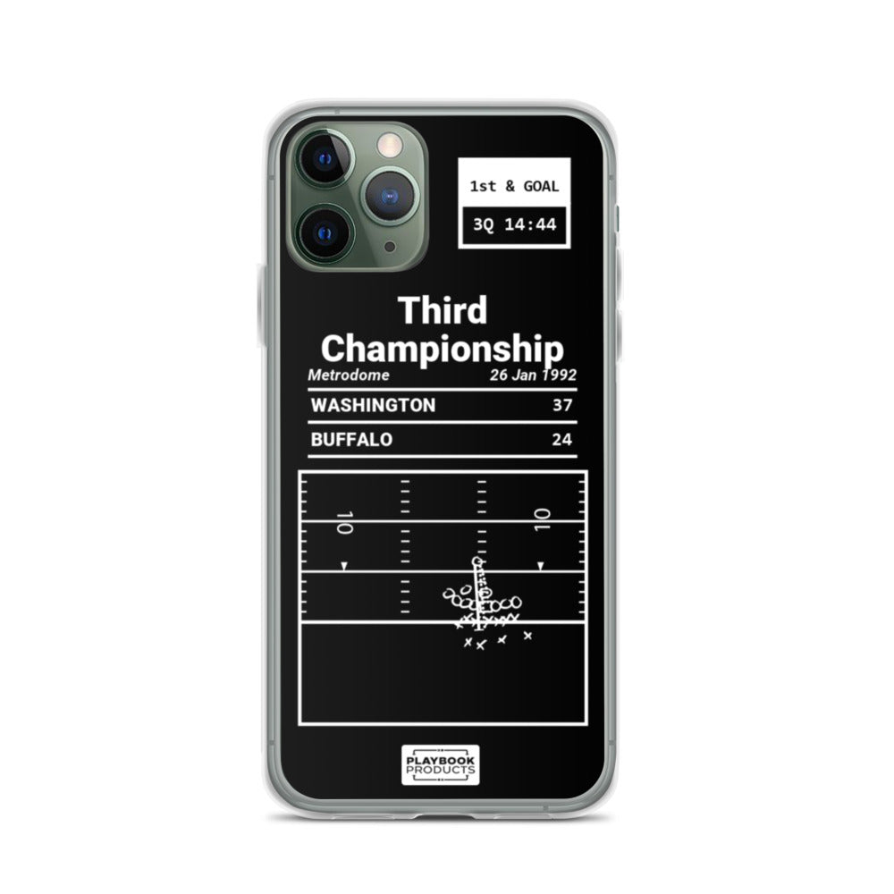 Washington Commanders Greatest Plays iPhone Case: Third Championship (1992)