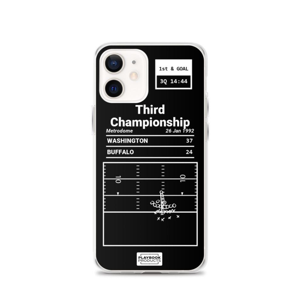 Washington Commanders Greatest Plays iPhone Case: Third Championship (1992)