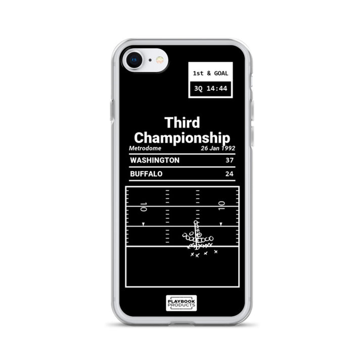 Washington Commanders Greatest Plays iPhone Case: Third Championship (1992)