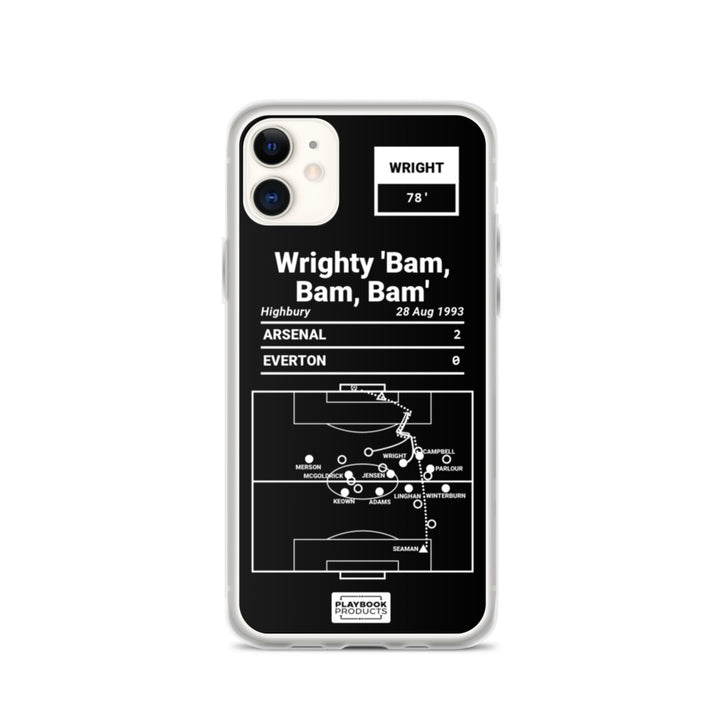 Arsenal Greatest Goals iPhone Case: Wrighty 'Bam, Bam, Bam' (1993)