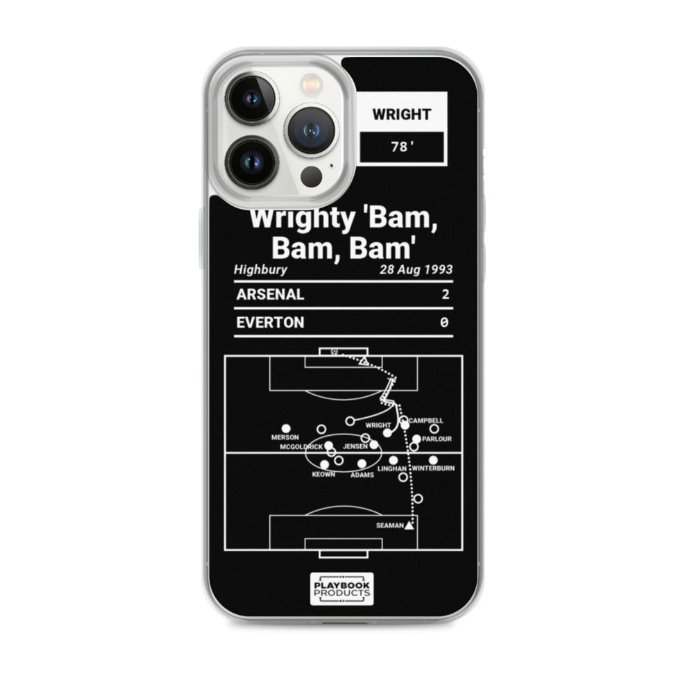 Arsenal Greatest Goals iPhone Case: Wrighty 'Bam, Bam, Bam' (1993)