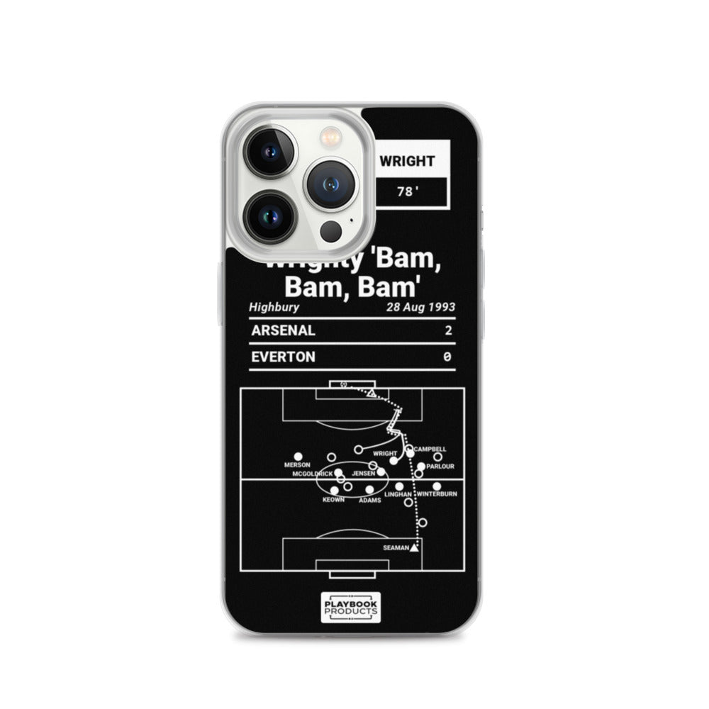 Arsenal Greatest Goals iPhone Case: Wrighty 'Bam, Bam, Bam' (1993)