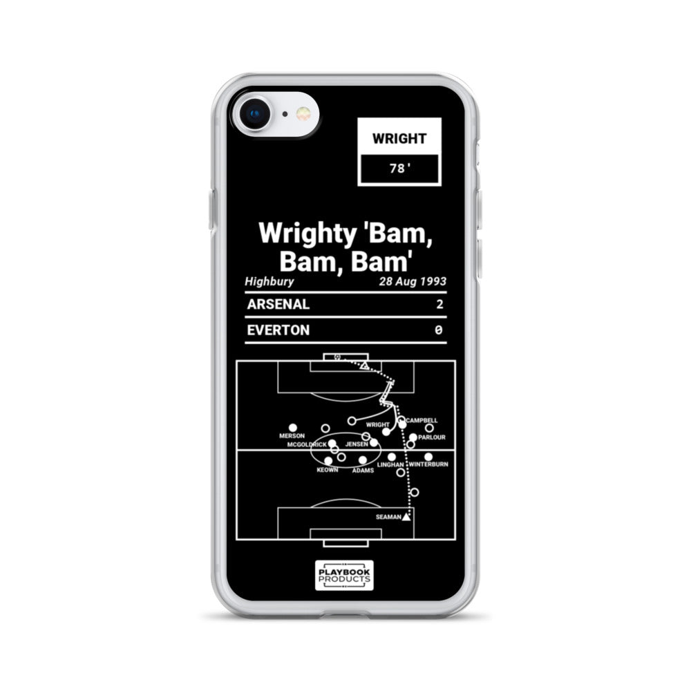 Arsenal Greatest Goals iPhone Case: Wrighty 'Bam, Bam, Bam' (1993)