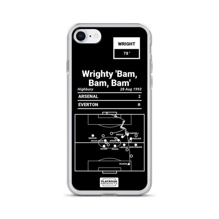 Arsenal Greatest Goals iPhone Case: Wrighty 'Bam, Bam, Bam' (1993)